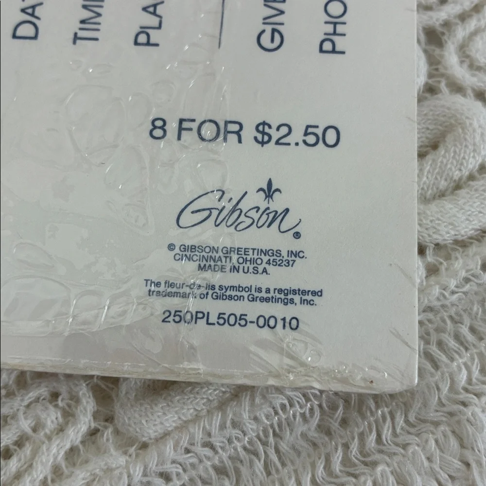 NOS Vintage Gibson Party Invitations 90s Retro Birthday Candles Sealed